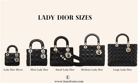 lady dior size large|Lady Dior bag size chart.